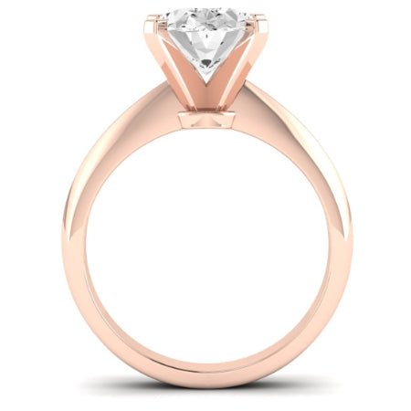 Senna Moissanite Matching Band Only ( Engagement Ring Not Included) For Ring With Oval Center rosegold