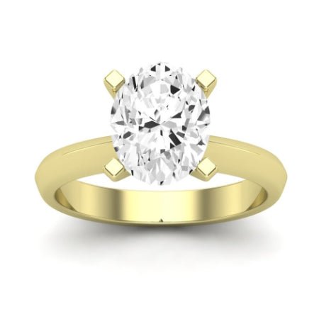 Senna Moissanite Matching Band Only ( Engagement Ring Not Included) For Ring With Oval Center yellowgold