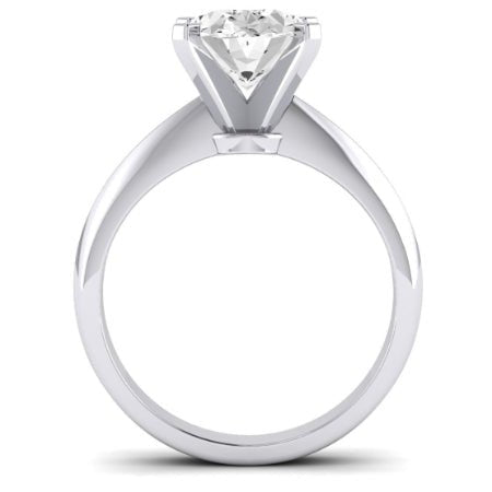 Senna Moissanite Matching Band Only ( Engagement Ring Not Included) For Ring With Oval Center whitegold