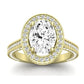 Buttercup Moissanite Matching Band Only (does Not Include Engagement Ring)  For Ring With Oval Center yellowgold