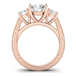 Belladonna Moissanite Matching Band Only (does Not Include Engagement Ring) For Ring With Oval Center rosegold