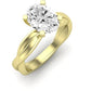 Baneberry Moissanite Matching Band Only (does Not Include Engagement Ring)  For Ring With Oval Center yellowgold