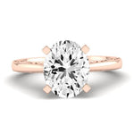 Astilbe Moissanite Matching Band Only (does Not Include Engagement Ring)  For Ring With Oval Center rosegold