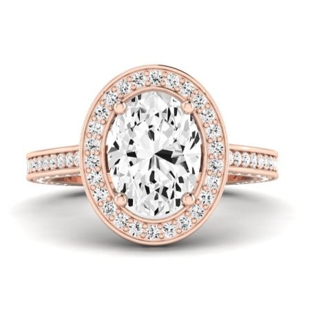 Buttercup Moissanite Matching Band Only (does Not Include Engagement Ring)  For Ring With Oval Center rosegold