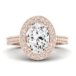Buttercup Moissanite Matching Band Only (does Not Include Engagement Ring)  For Ring With Oval Center rosegold