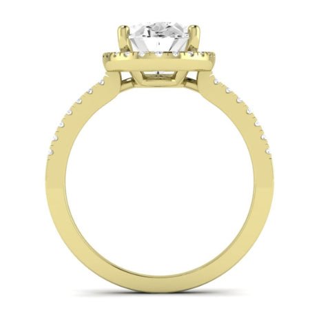 Bergenia Moissanite Matching Band Only (does Not Include Engagement Ring ) For Ring With Oval Center yellowgold