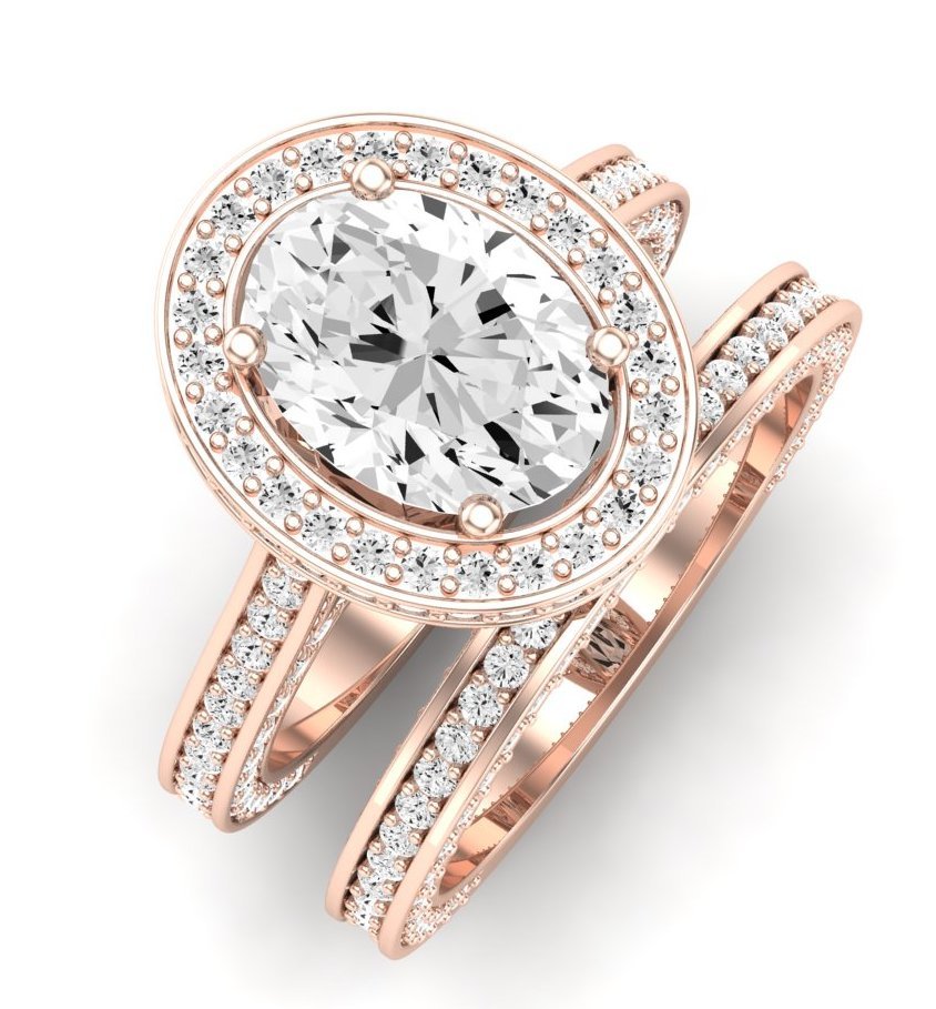 Buttercup Moissanite Matching Band Only (does Not Include Engagement Ring)  For Ring With Oval Center rosegold