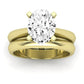 Senna Moissanite Matching Band Only ( Engagement Ring Not Included) For Ring With Oval Center yellowgold