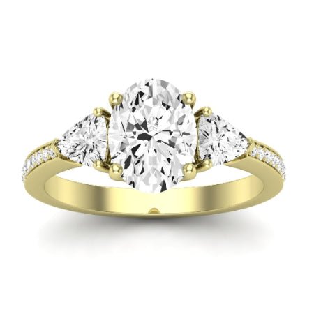 Snowdonia Moissanite Matching Band Only (engagement Ring Not Included) For Ring With Oval Center yellowgold