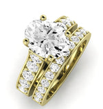 Calluna Moissanite Matching Band Only (does Not Include Engagement Ring) For Ring With Oval Center yellowgold