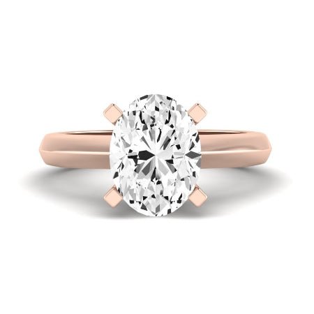 Senna Moissanite Matching Band Only ( Engagement Ring Not Included) For Ring With Oval Center rosegold