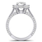 Buttercup Moissanite Matching Band Only (does Not Include Engagement Ring)  For Ring With Oval Center whitegold