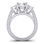 Belladonna Moissanite Matching Band Only (does Not Include Engagement Ring) For Ring With Oval Center whitegold