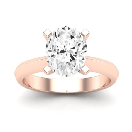 Senna Moissanite Matching Band Only ( Engagement Ring Not Included) For Ring With Oval Center rosegold