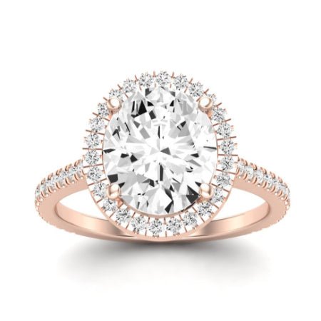 Columbine Moissanite Matching Band Only (does Not Include Engagement Ring)  For Ring With Oval Center rosegold