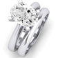 Senna Moissanite Matching Band Only ( Engagement Ring Not Included) For Ring With Oval Center whitegold