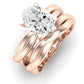 Baneberry Moissanite Matching Band Only (does Not Include Engagement Ring)  For Ring With Oval Center rosegold