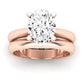 Senna Moissanite Matching Band Only ( Engagement Ring Not Included) For Ring With Oval Center rosegold