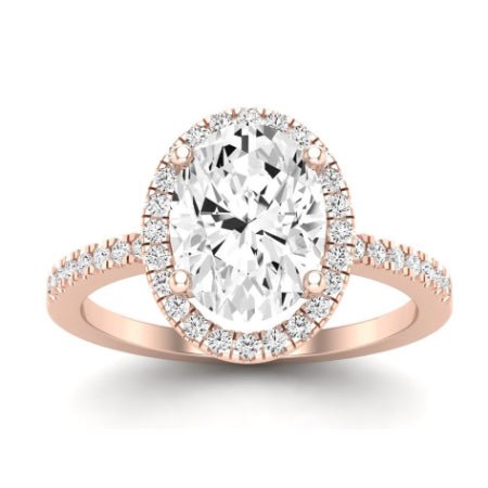 Bergenia Moissanite Matching Band Only (does Not Include Engagement Ring ) For Ring With Oval Center rosegold