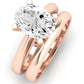 Senna Moissanite Matching Band Only ( Engagement Ring Not Included) For Ring With Oval Center rosegold