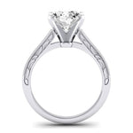 Astilbe Moissanite Matching Band Only (does Not Include Engagement Ring)  For Ring With Oval Center whitegold