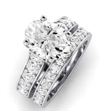 Calluna Moissanite Matching Band Only (does Not Include Engagement Ring) For Ring With Oval Center whitegold