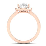 Bergenia Moissanite Matching Band Only (does Not Include Engagement Ring ) For Ring With Oval Center rosegold