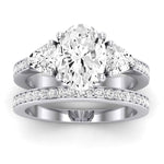 Snowdonia Moissanite Matching Band Only (engagement Ring Not Included) For Ring With Oval Center whitegold