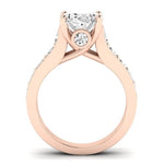 Calluna Moissanite Matching Band Only (does Not Include Engagement Ring) For Ring With Oval Center rosegold