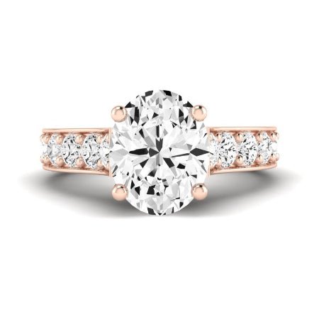 Calluna Moissanite Matching Band Only (does Not Include Engagement Ring) For Ring With Oval Center rosegold