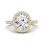 Columbine Moissanite Matching Band Only (does Not Include Engagement Ring)  For Ring With Oval Center yellowgold