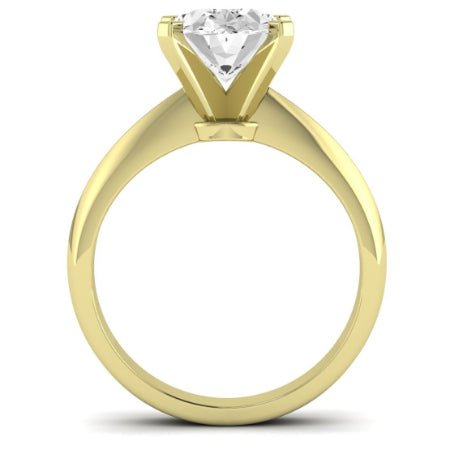 Senna Moissanite Matching Band Only ( Engagement Ring Not Included) For Ring With Oval Center yellowgold