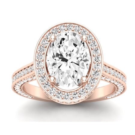 Buttercup Moissanite Matching Band Only (does Not Include Engagement Ring)  For Ring With Oval Center rosegold