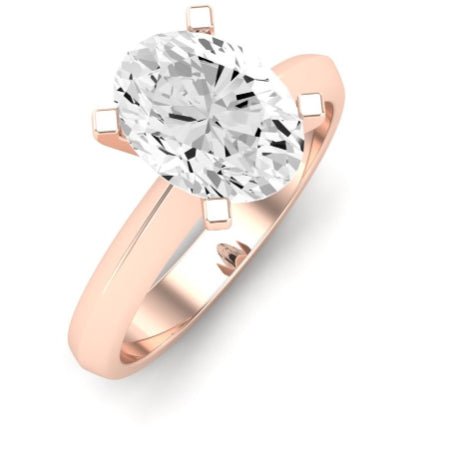 Senna Moissanite Matching Band Only ( Engagement Ring Not Included) For Ring With Oval Center rosegold