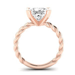 Balsam Moissanite Matching Band Only (does Not Include Engagement Ring) For Ring With Princess Center rosegold