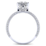 Oxalis Moissanite Matching Band Only (engagement Ring Not Included) For Ring With Princess Center whitegold