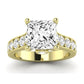 Calluna Moissanite Matching Band Only (does Not Include Engagement Ring) For Ring With Princess Center yellowgold