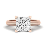 Senna Moissanite Matching Band Only (does Not Include Engagement Ring) For Ring With Princess Center rosegold