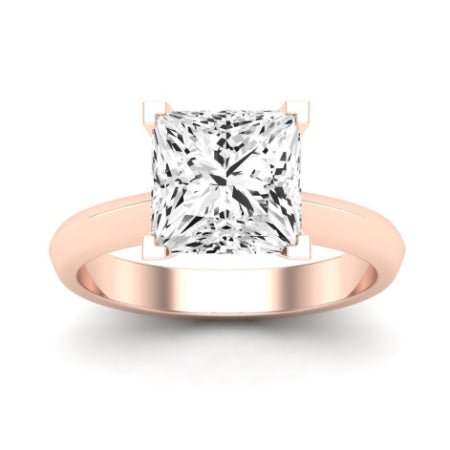 Senna Moissanite Matching Band Only (does Not Include Engagement Ring) For Ring With Princess Center rosegold