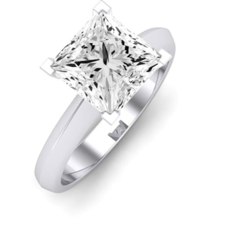 Senna Moissanite Matching Band Only (does Not Include Engagement Ring) For Ring With Princess Center whitegold