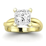 Baneberry Moissanite Matching Band Only (does Not Include Engagement Ring)  For Ring With Princess Center yellowgold