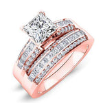 Crocus Moissanite Matching Band Only (engagement Ring Not Included) For Ring With Princess Center rosegold
