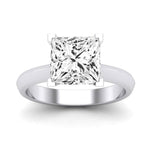Senna Moissanite Matching Band Only (does Not Include Engagement Ring) For Ring With Princess Center whitegold