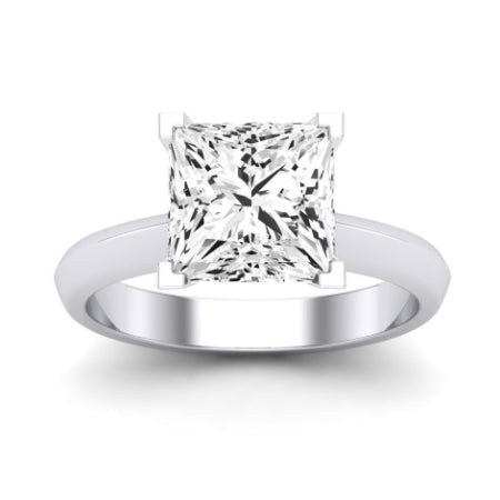 Senna Moissanite Matching Band Only (does Not Include Engagement Ring) For Ring With Princess Center whitegold