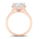 Desert Rose Moissanite Matching Band Only (engagement Ring Not Included) For Ring With Princess Center rosegold