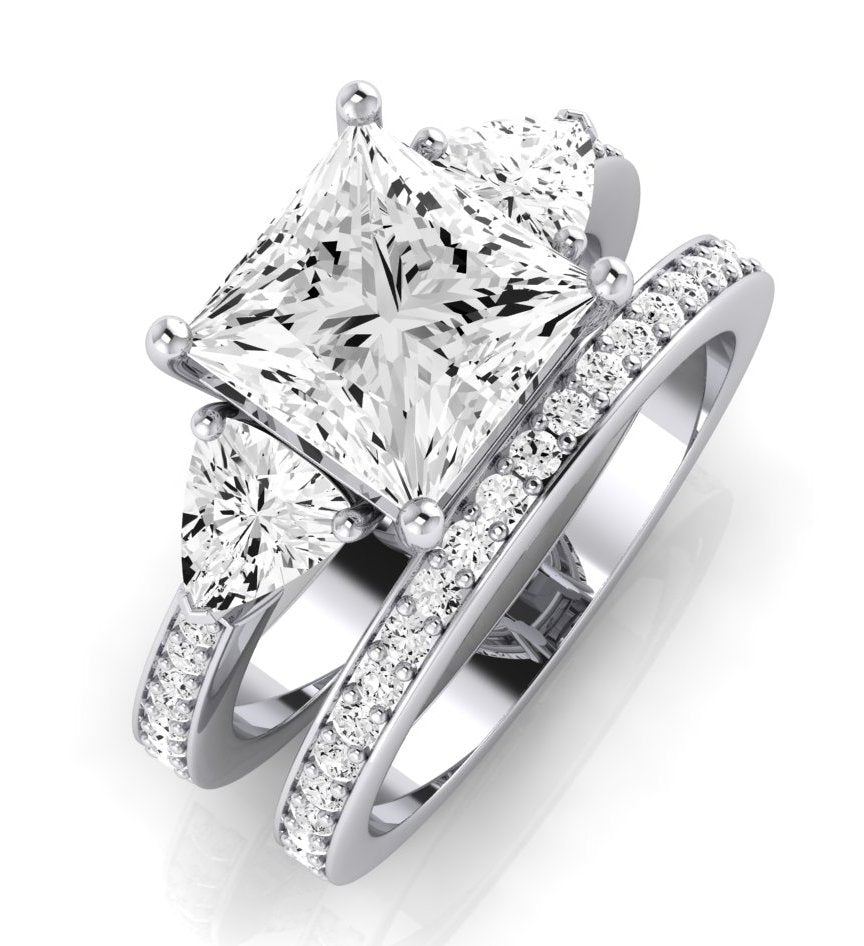 Snowdonia Moissanite Matching Band Only (engagement Ring Not Included) For Ring With Princess Center whitegold