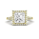 Desert Rose Moissanite Matching Band Only (engagement Ring Not Included) For Ring With Princess Center yellowgold