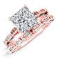 Peregrine Moissanite Matching Band Only (engagement Ring Not Included) For Ring With Princess Center rosegold