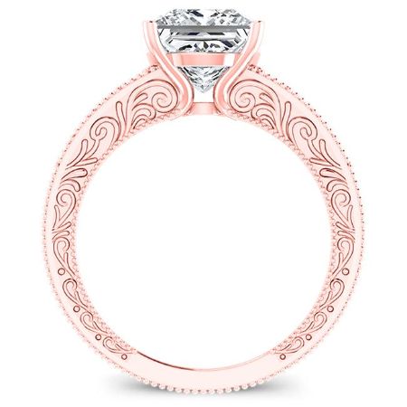 Romy Moissanite Matching Band Only (engagement Ring Not Included) For Ring With Princess Center rosegold