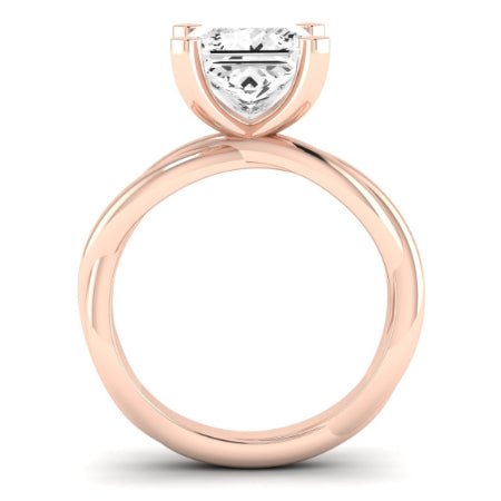 Baneberry Moissanite Matching Band Only (does Not Include Engagement Ring)  For Ring With Princess Center rosegold